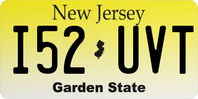 NJ license plate I52UVT