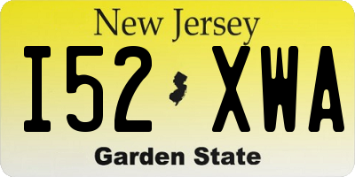NJ license plate I52XWA