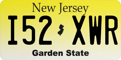 NJ license plate I52XWR