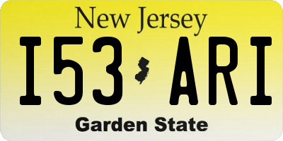 NJ license plate I53ARI