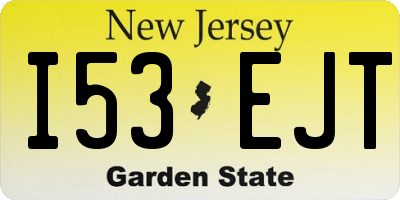 NJ license plate I53EJT