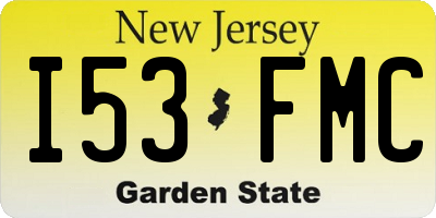 NJ license plate I53FMC