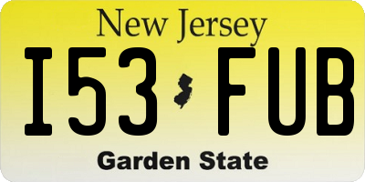 NJ license plate I53FUB