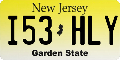 NJ license plate I53HLY