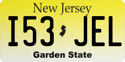 NJ license plate I53JEL