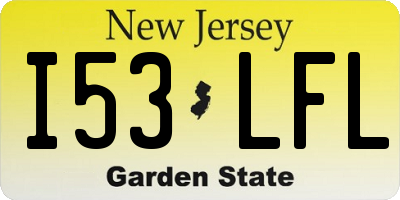 NJ license plate I53LFL