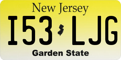 NJ license plate I53LJG