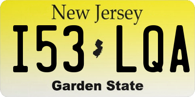 NJ license plate I53LQA