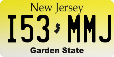 NJ license plate I53MMJ