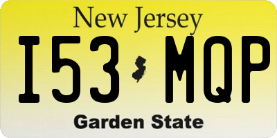 NJ license plate I53MQP