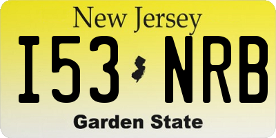 NJ license plate I53NRB