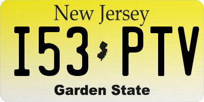 NJ license plate I53PTV
