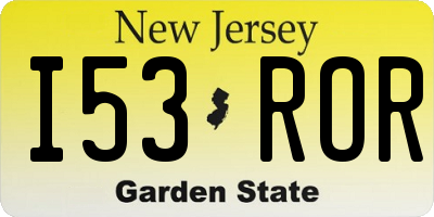 NJ license plate I53ROR