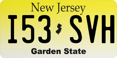 NJ license plate I53SVH