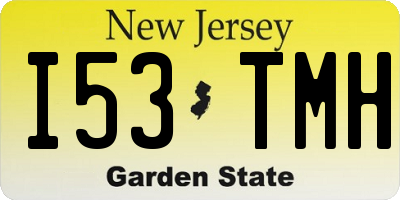 NJ license plate I53TMH