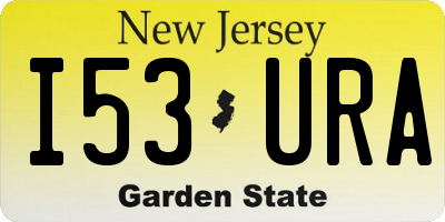NJ license plate I53URA