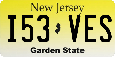 NJ license plate I53VES