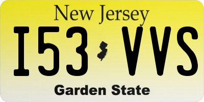 NJ license plate I53VVS