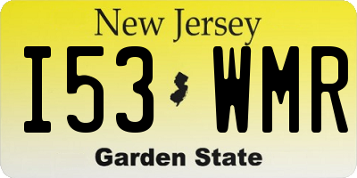 NJ license plate I53WMR