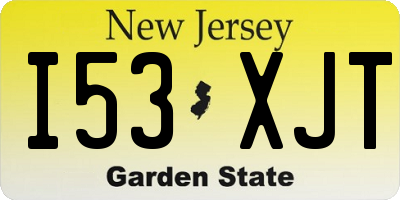 NJ license plate I53XJT