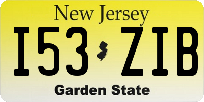 NJ license plate I53ZIB
