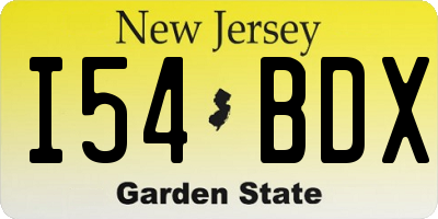 NJ license plate I54BDX