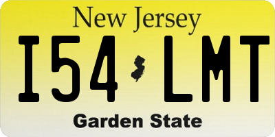 NJ license plate I54LMT