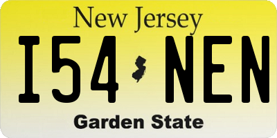 NJ license plate I54NEN
