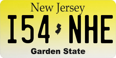 NJ license plate I54NHE