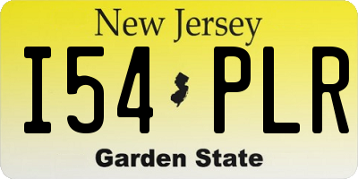 NJ license plate I54PLR