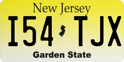 NJ license plate I54TJX
