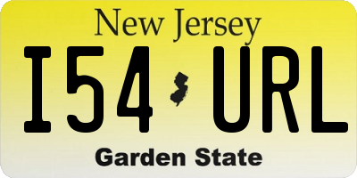 NJ license plate I54URL