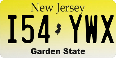 NJ license plate I54YWX