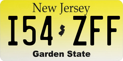 NJ license plate I54ZFF