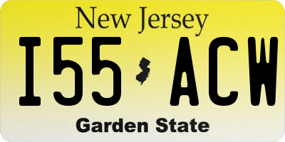 NJ license plate I55ACW