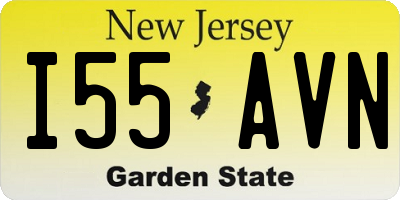 NJ license plate I55AVN