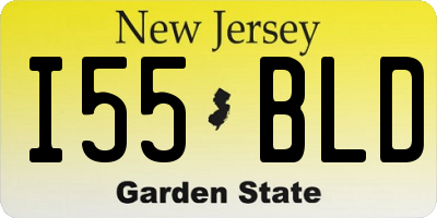 NJ license plate I55BLD