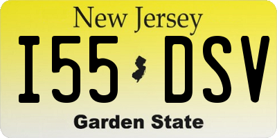 NJ license plate I55DSV