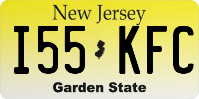 NJ license plate I55KFC