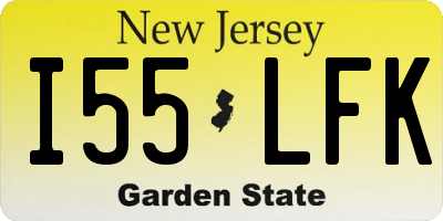 NJ license plate I55LFK