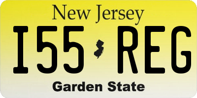 NJ license plate I55REG