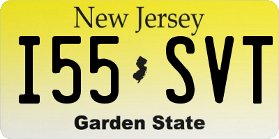 NJ license plate I55SVT