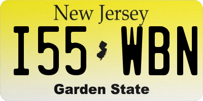 NJ license plate I55WBN