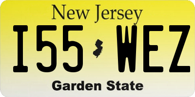 NJ license plate I55WEZ