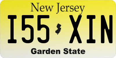 NJ license plate I55XIN