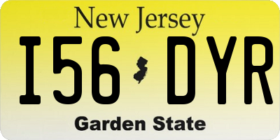 NJ license plate I56DYR