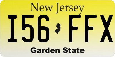 NJ license plate I56FFX