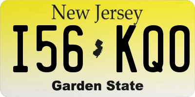 NJ license plate I56KQO