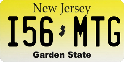 NJ license plate I56MTG