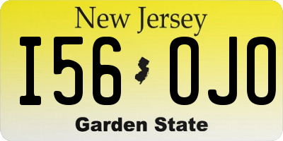 NJ license plate I56OJO
